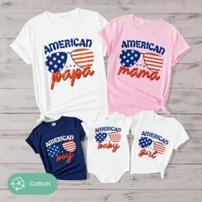 Independence Day Family Matching Cotton Short-sleeve Tee