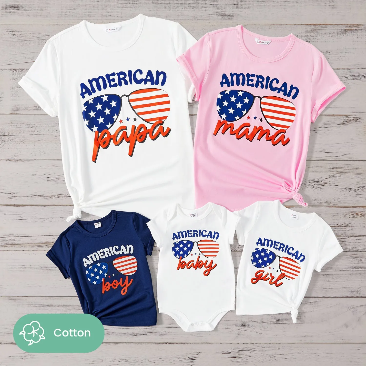 Independence Day Family Matching Cotton Short-sleeve Tee