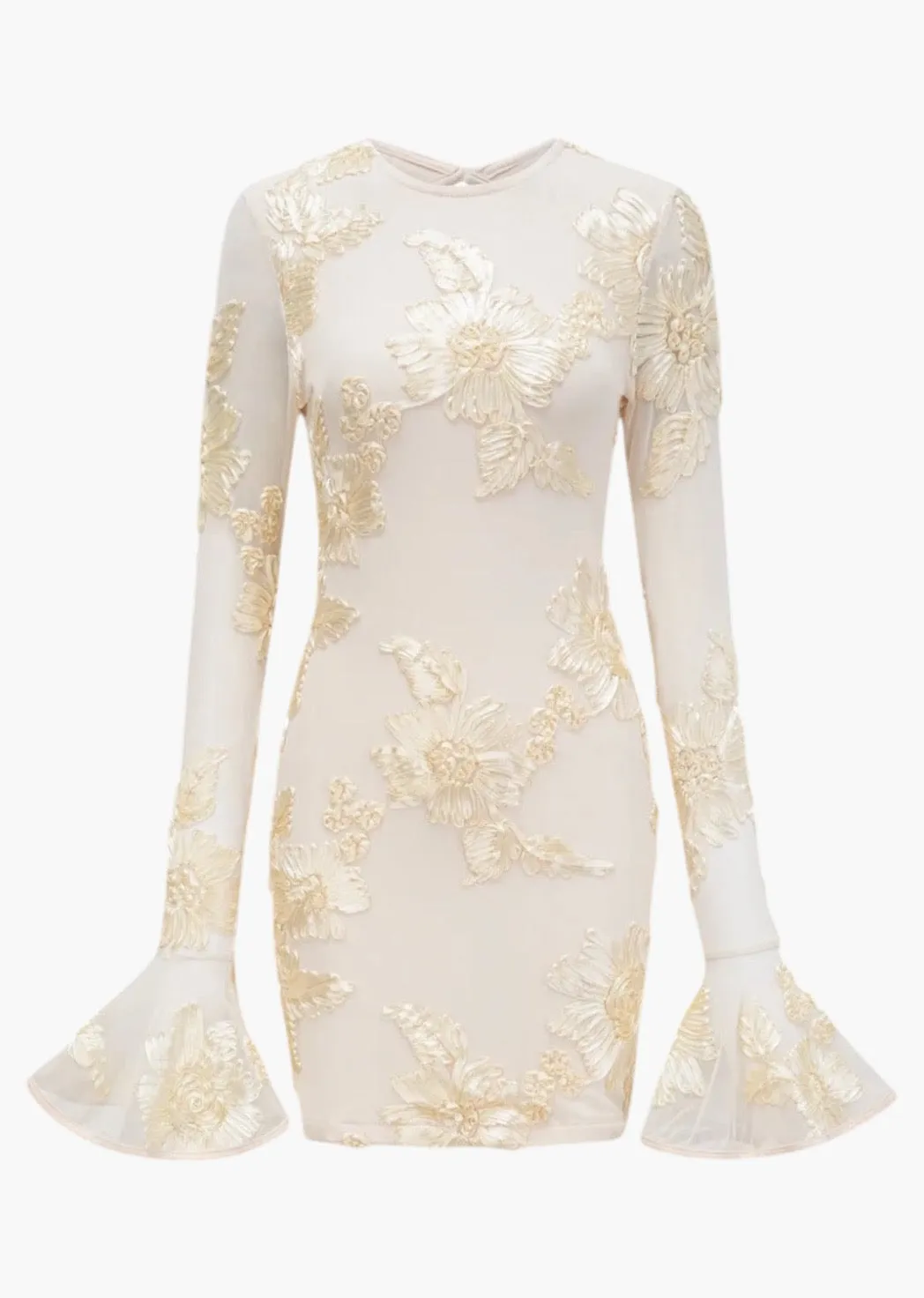 Jewell Floral Embroidery Mini Dress