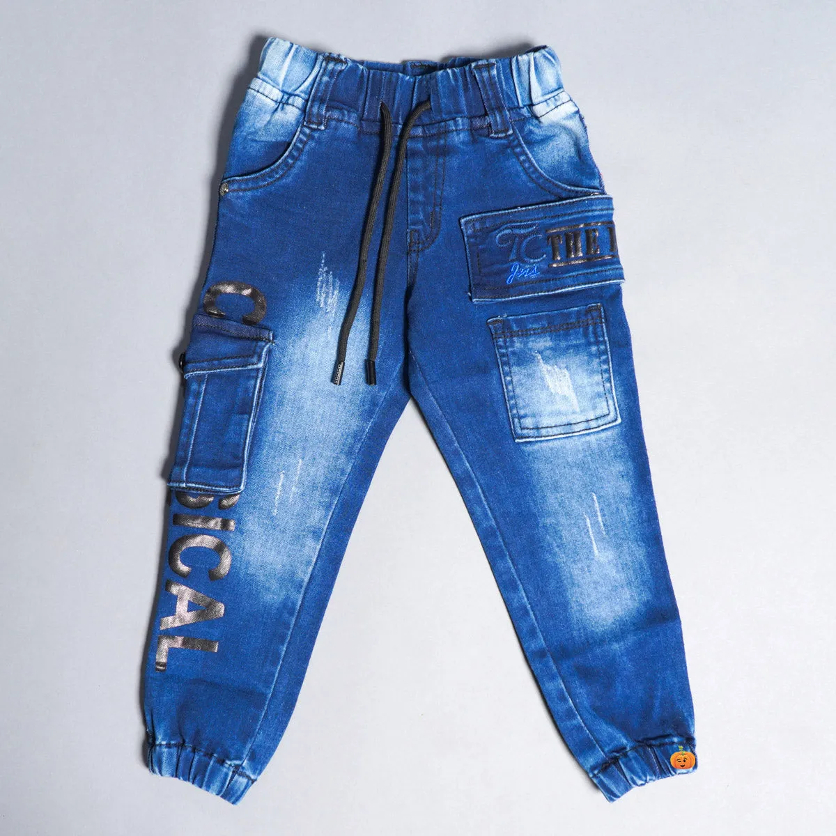 Jogger Pants In Blue & Navy Blue Colors