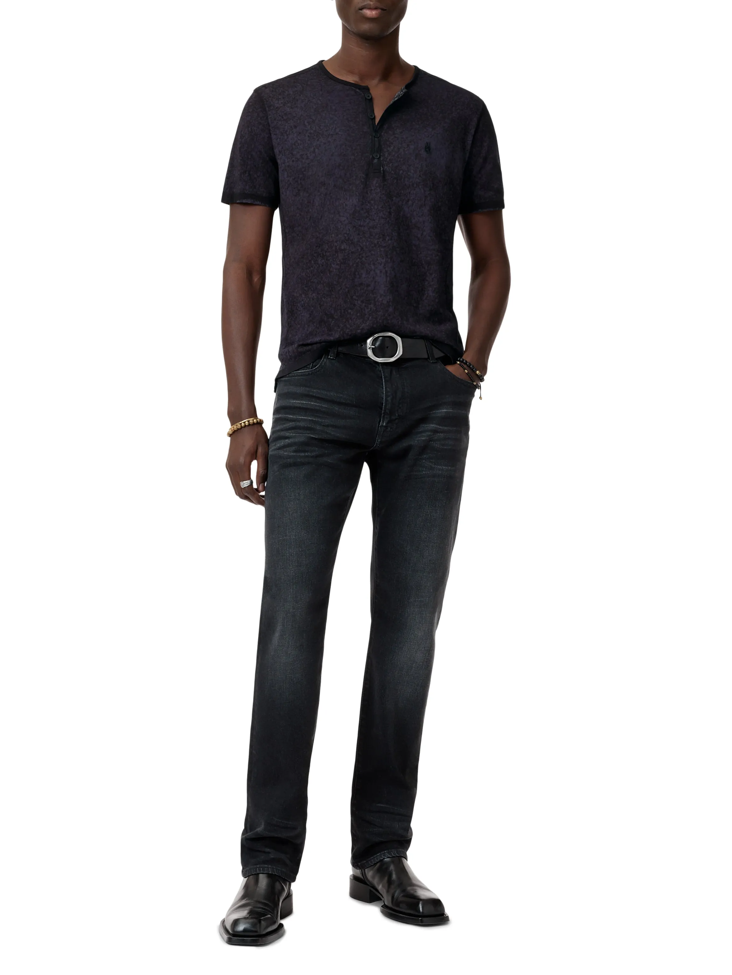 JOHN VARVATOS - ARIEL SS RAIN WASH HENLEY
