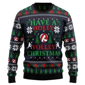 JulesRoche Ugly Christmas Sweater All-Over Print Cotton Blend