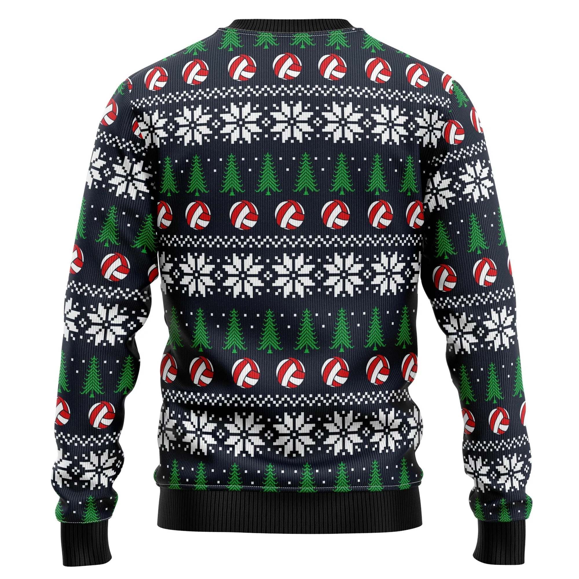 JulesRoche Ugly Christmas Sweater All-Over Print Cotton Blend