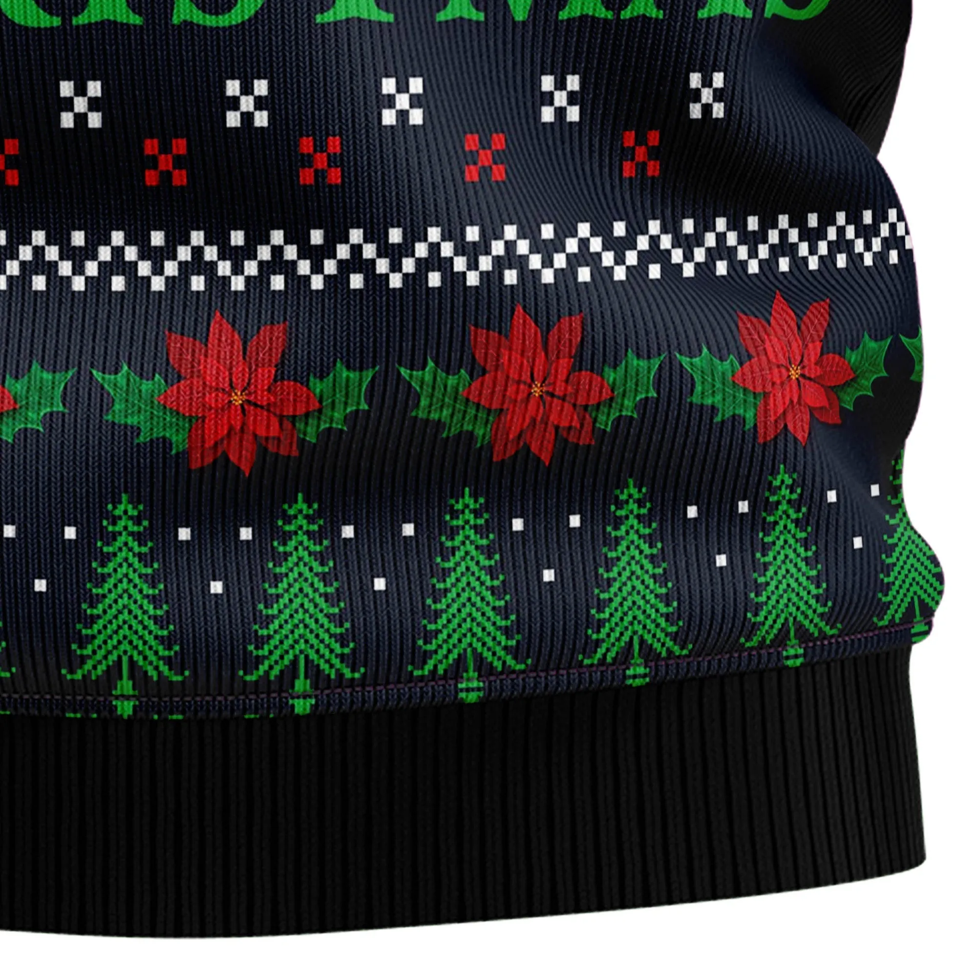 JulesRoche Ugly Christmas Sweater All-Over Print Cotton Blend
