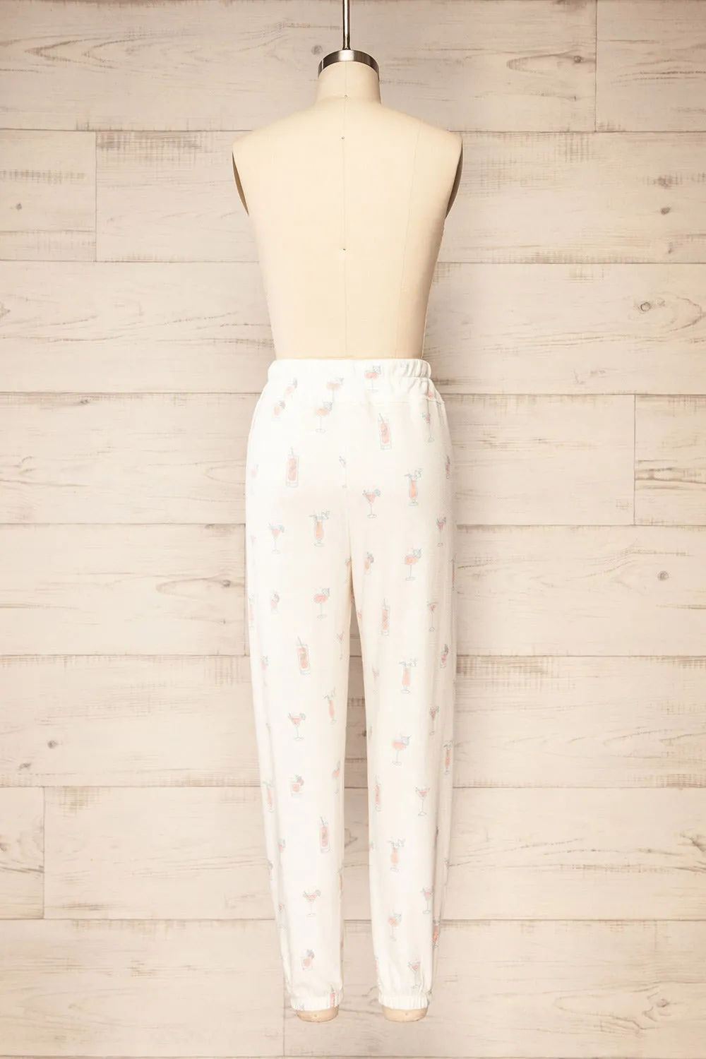 Keegan | Ivory Pyjama Joggers w/ Cocktail Print