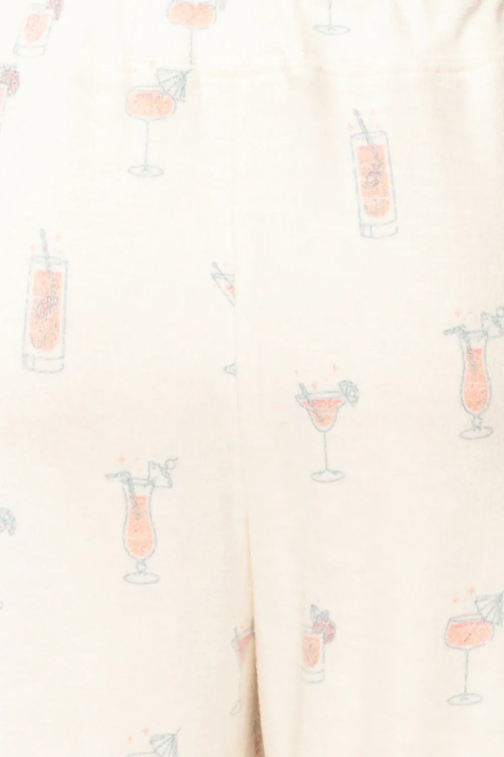 Keegan | Ivory Pyjama Joggers w/ Cocktail Print