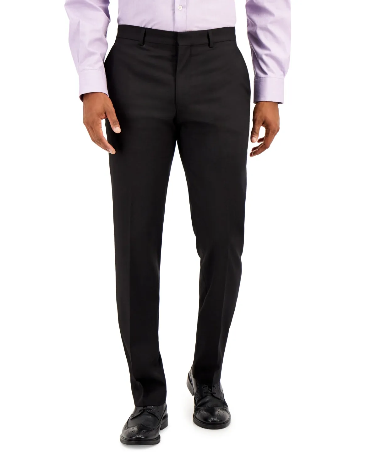 Kenneth Cole Reaction Mens Slim fit Dress Pants 30 / 30 Black Solid