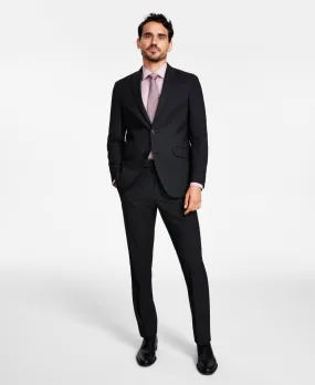 Kenneth Cole Reaction Men's Slim-Fit Flex Suit Dress Pants 31 x 32 Black Check