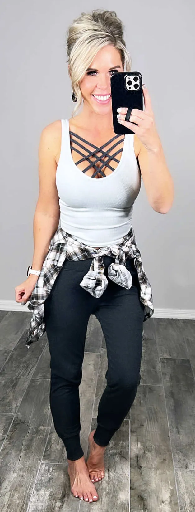 Lounging Around Joggers - Charcoal
