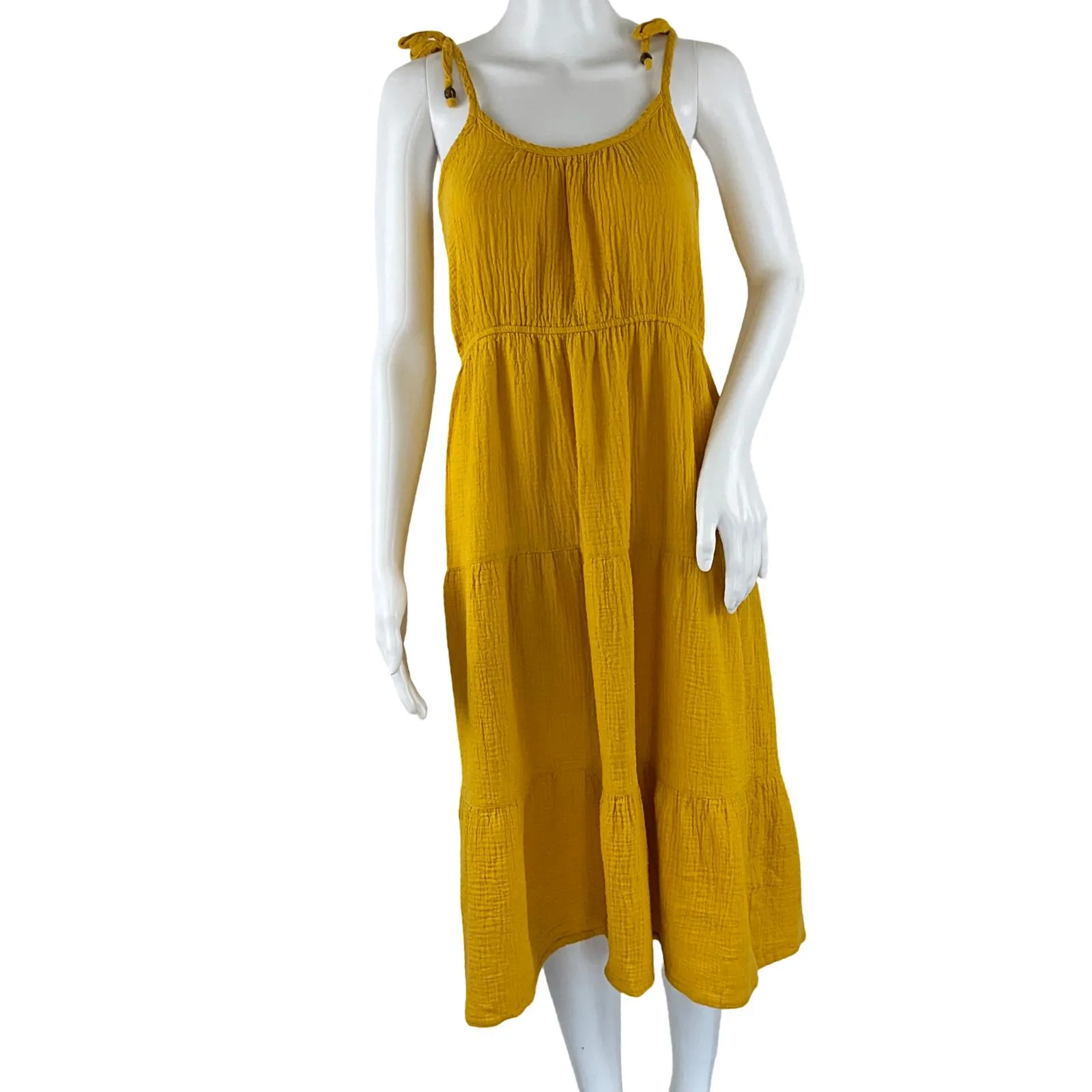Lucky Brand Women's Cotton Sleeveless Midi Dress Sz M Pre-Owned