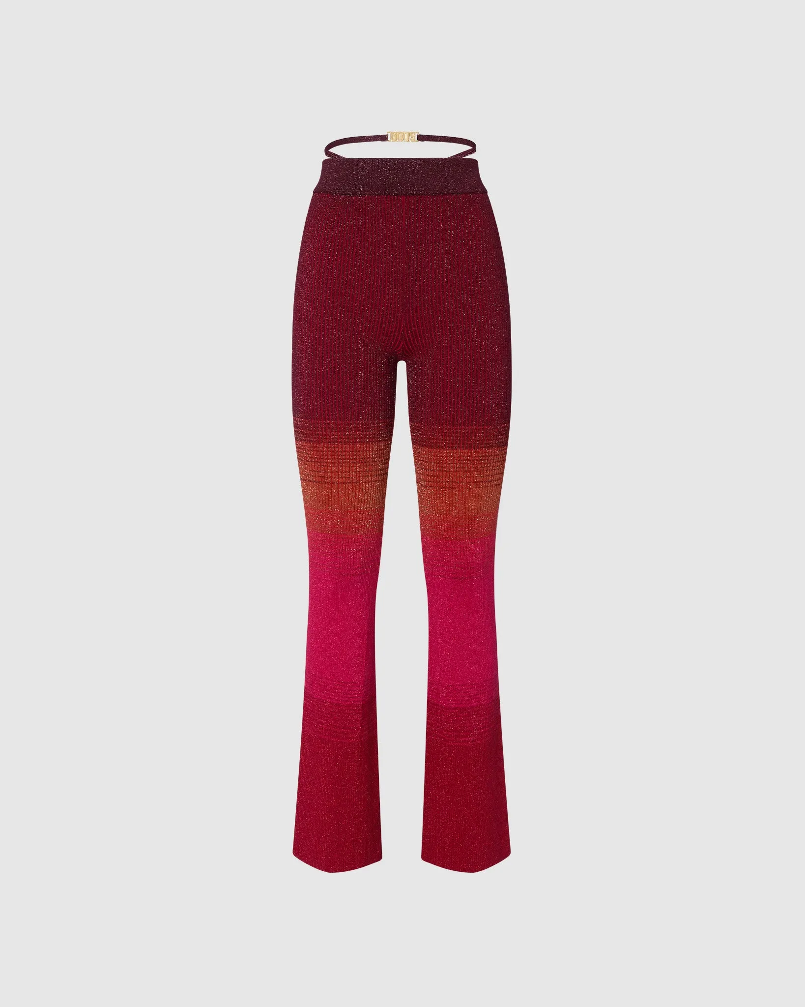 Lurex degradé knit trousers