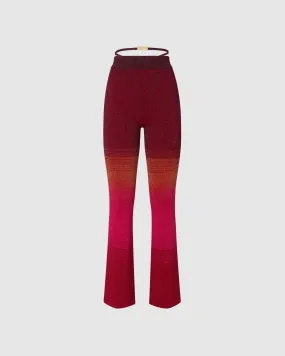 Lurex degradé knit trousers