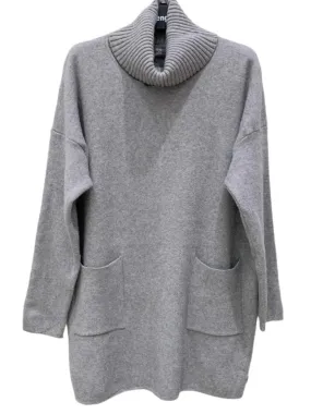 Made In Italy Turtleneck Sweater With Pockets One Size