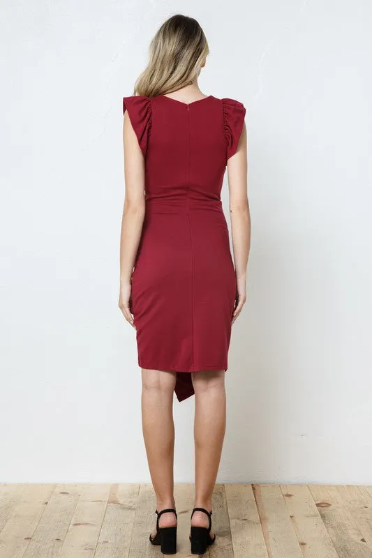 MAIA DRESS - BURGUNDY