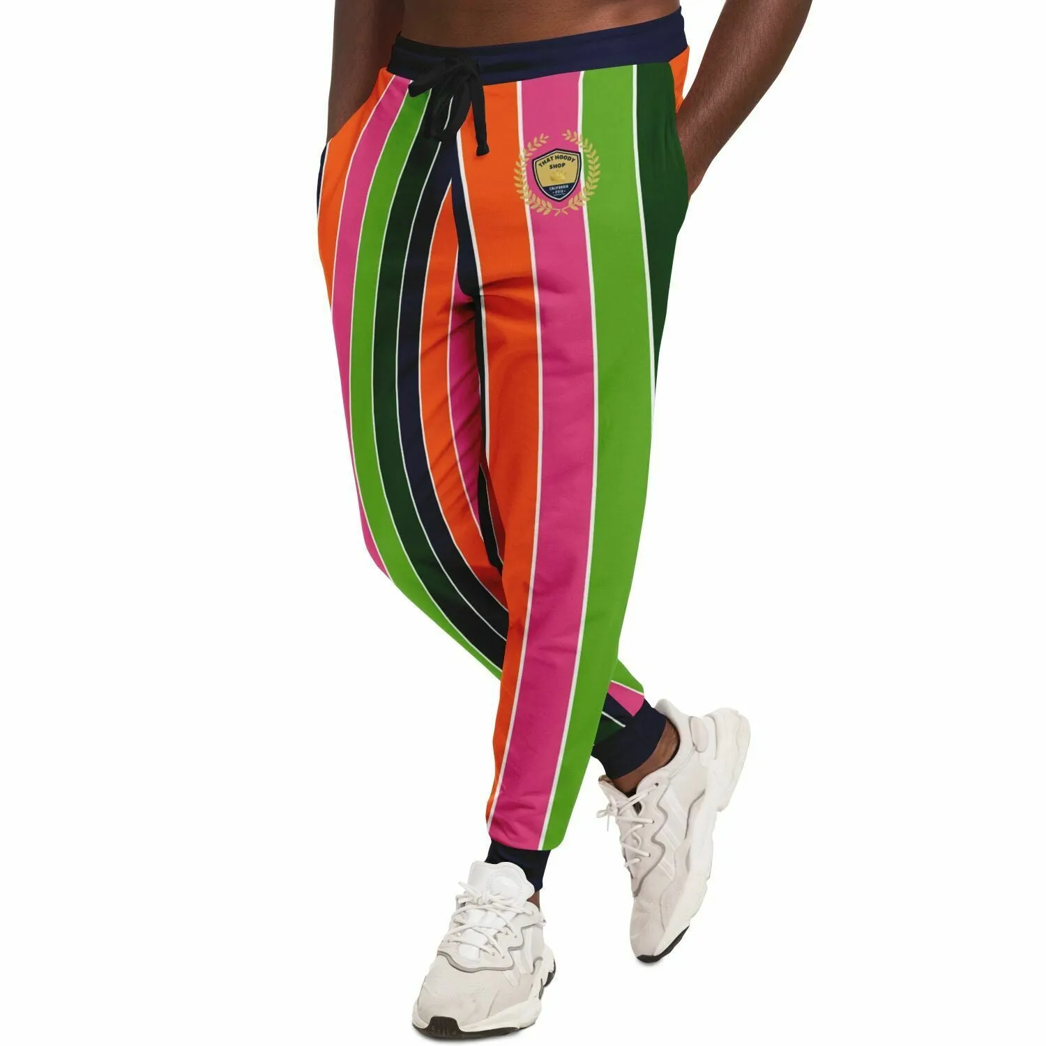 Mardi Gras Rugby Stripe Eco-Poly Unisex Joggers