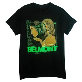 Mask (Neon Green Print) Black - T-Shirt