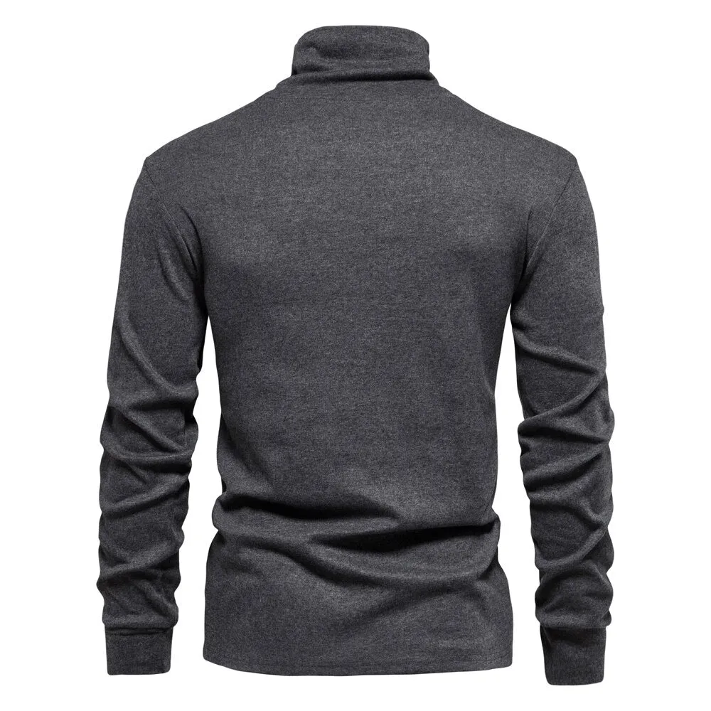 Men Turtleneck Casual T-shirt
