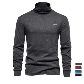Men Turtleneck Casual T-shirt