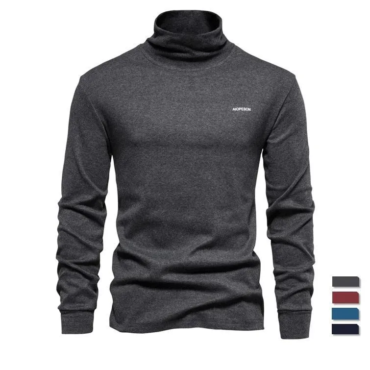 Men Turtleneck Casual T-shirt