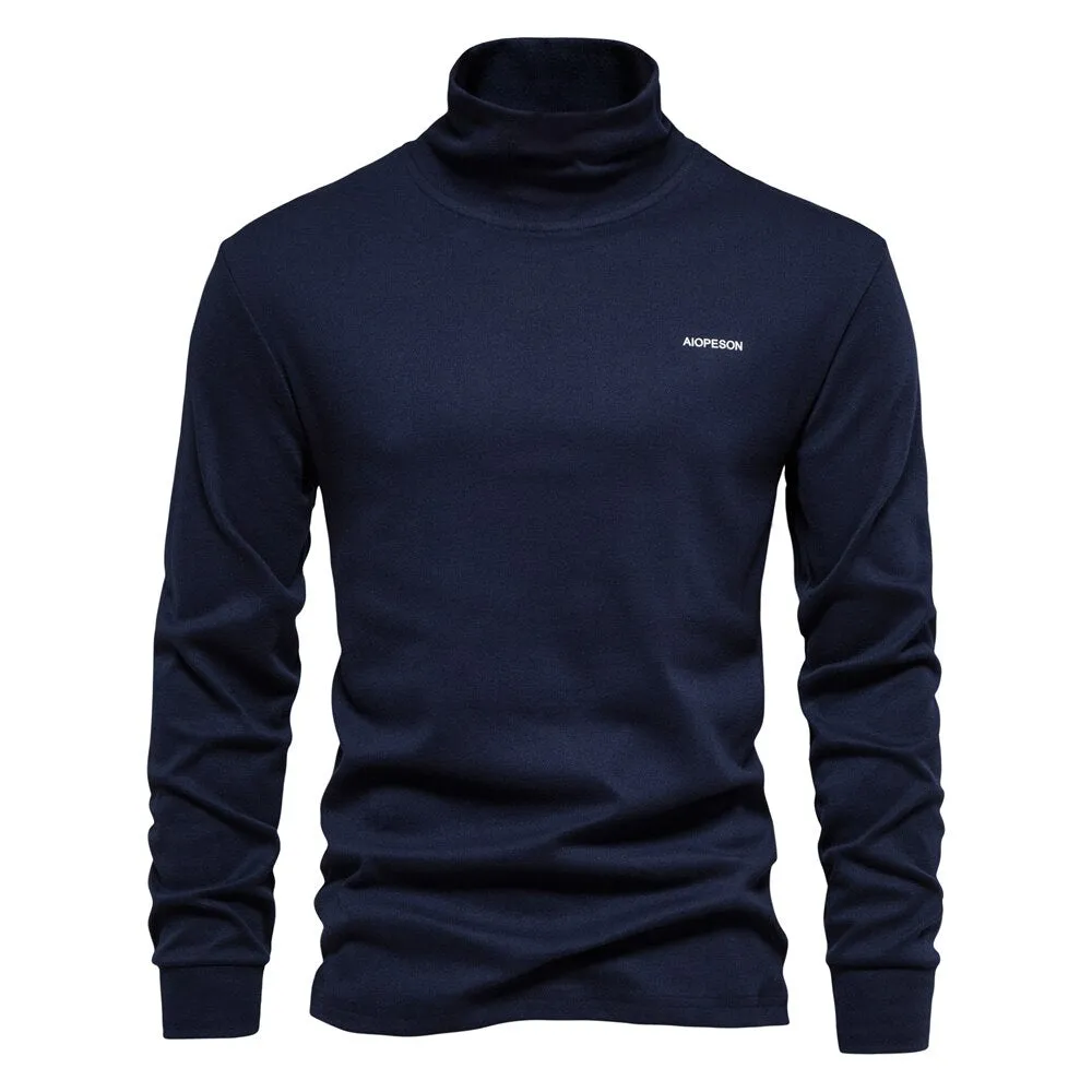 Men Turtleneck Casual T-shirt