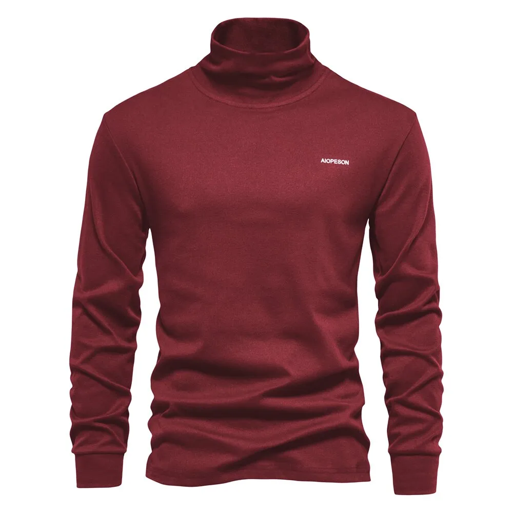 Men Turtleneck Casual T-shirt