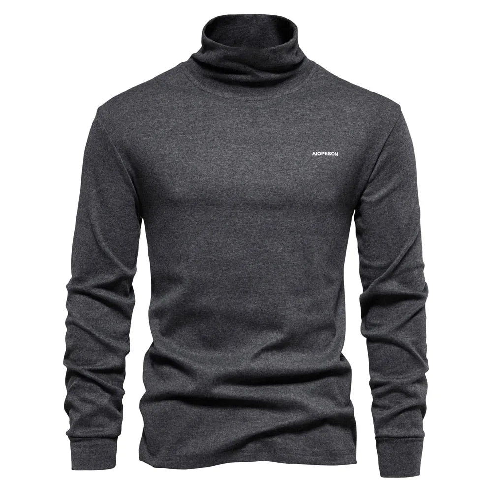 Men Turtleneck Casual T-shirt