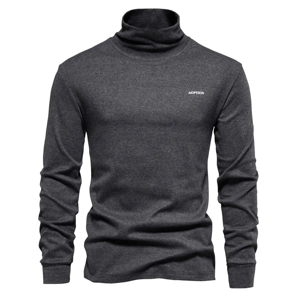 Men Turtleneck Casual T-shirt