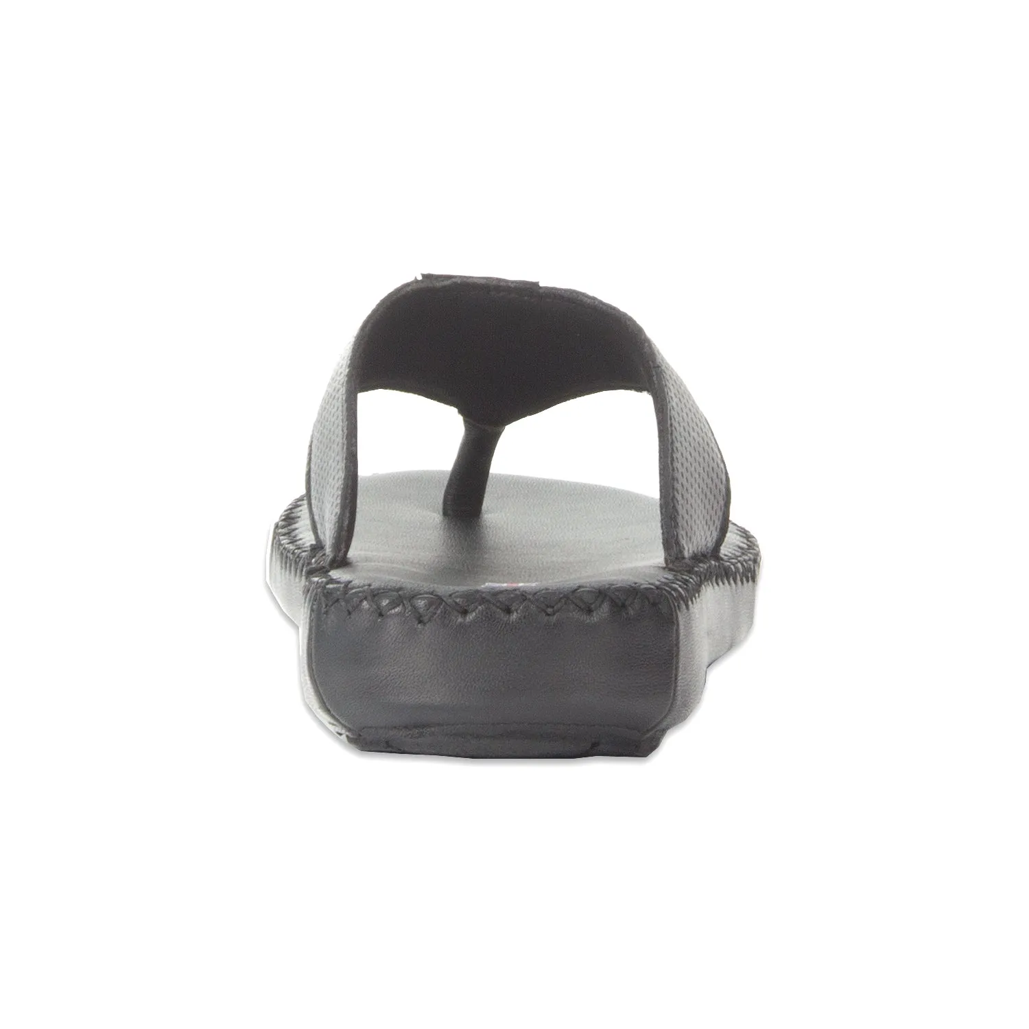 Men's Black Leather toe post