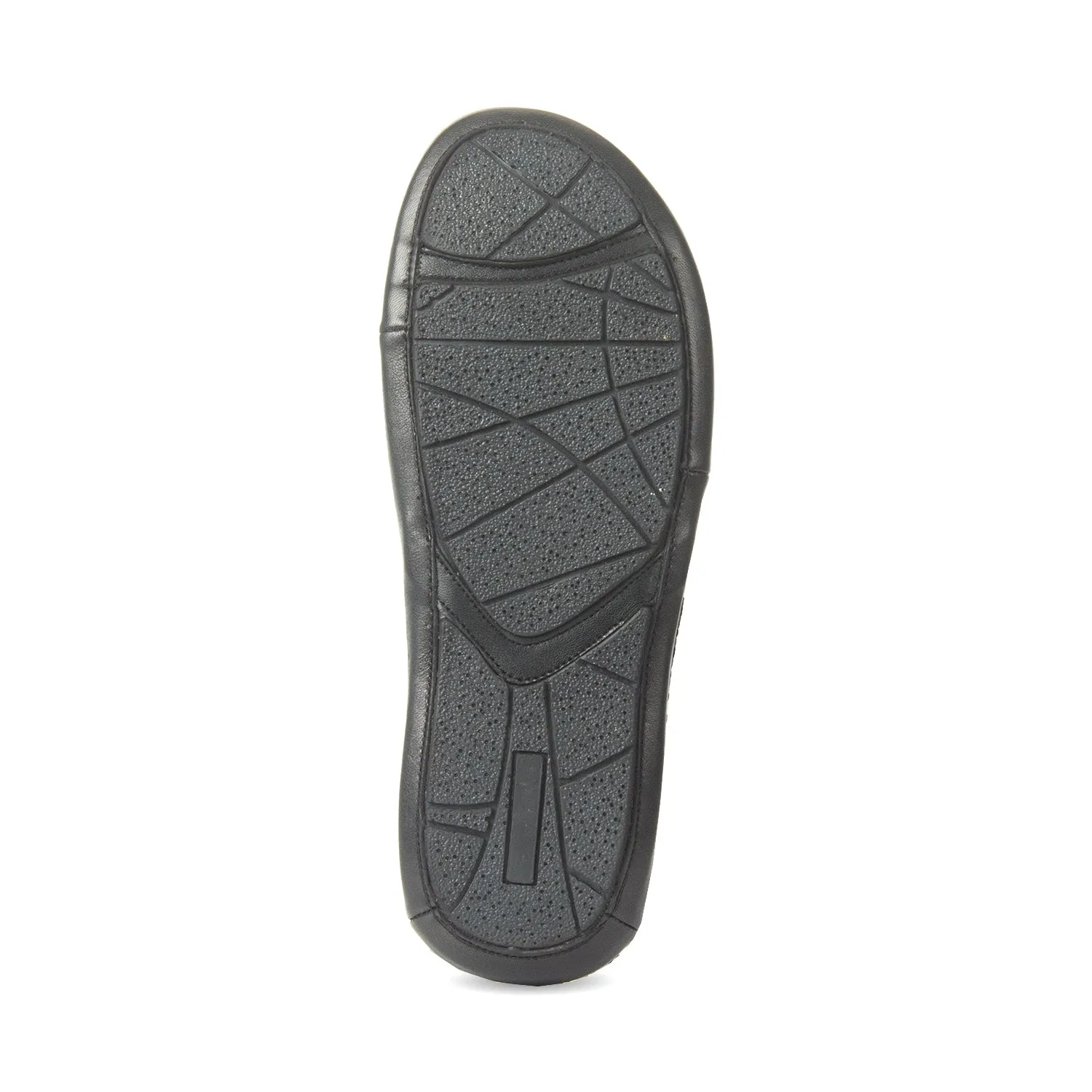Men's Black Leather toe post