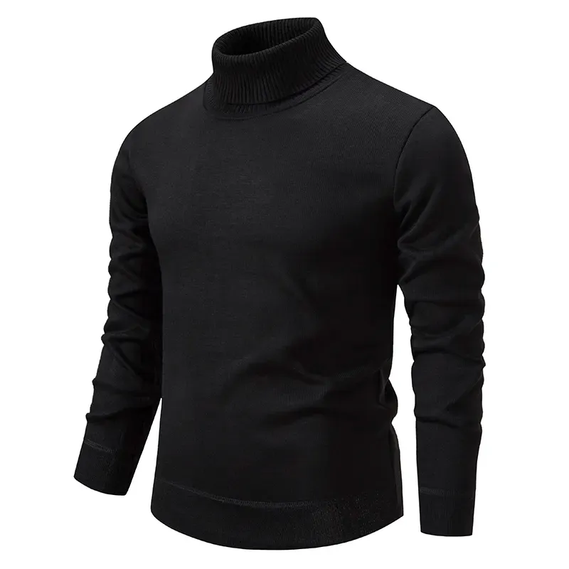 Men's cotton turtleneck sweater - soft and high quality
