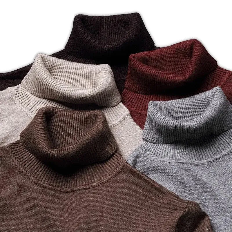 Men's cotton turtleneck sweater - soft and high quality