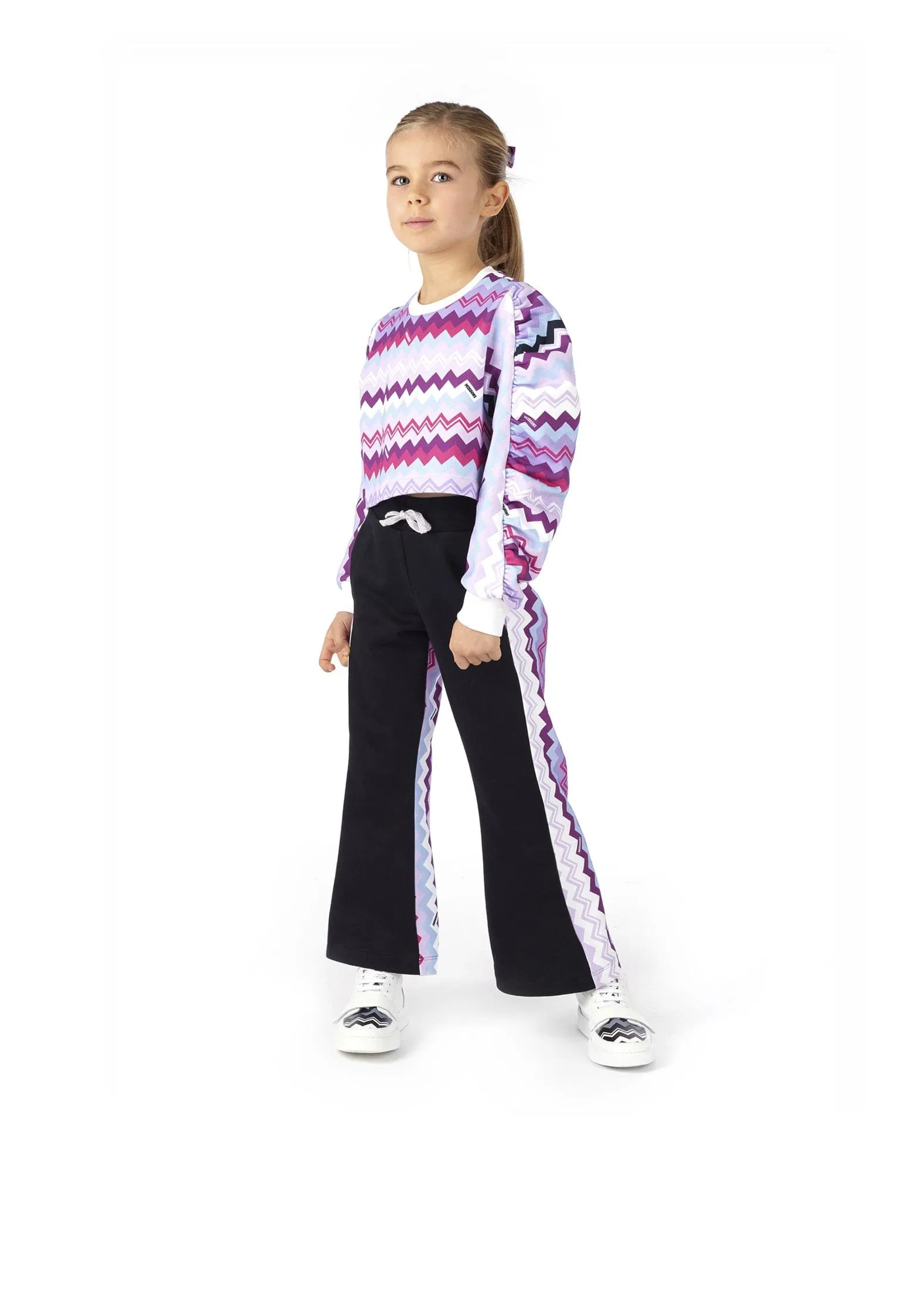 Missoni Girls Zigzag Joggers in Black