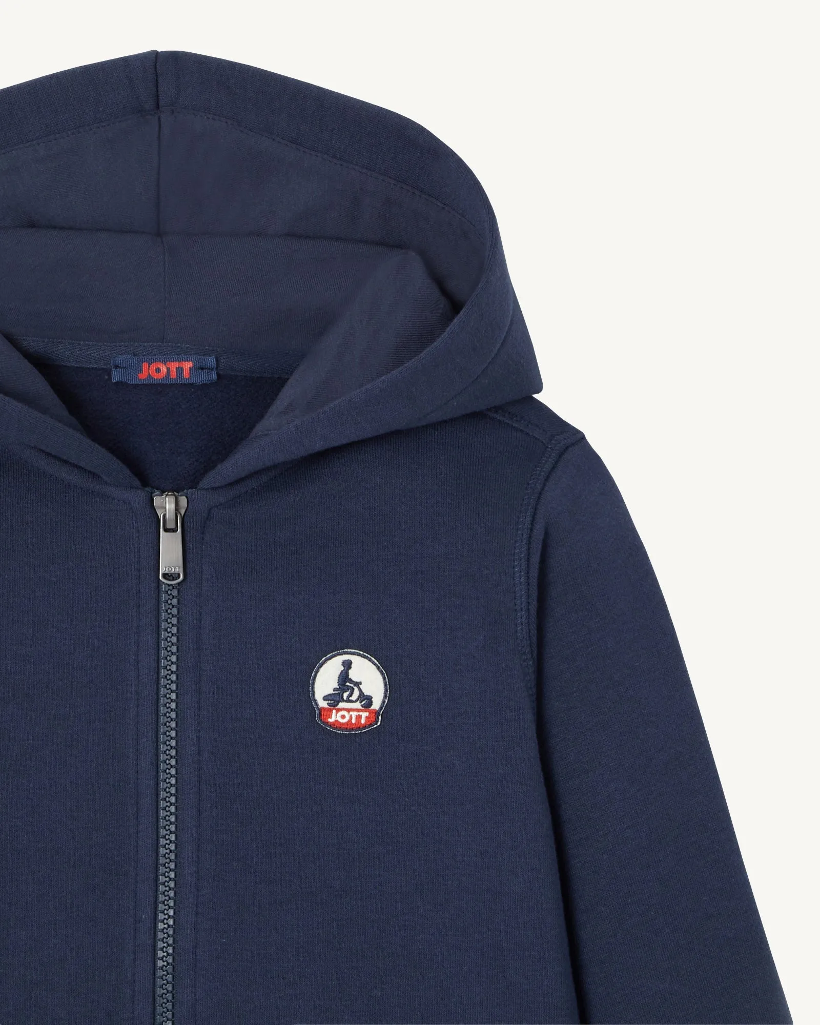 Navy Tijuana kid's organic cotton hooded sweatshirt