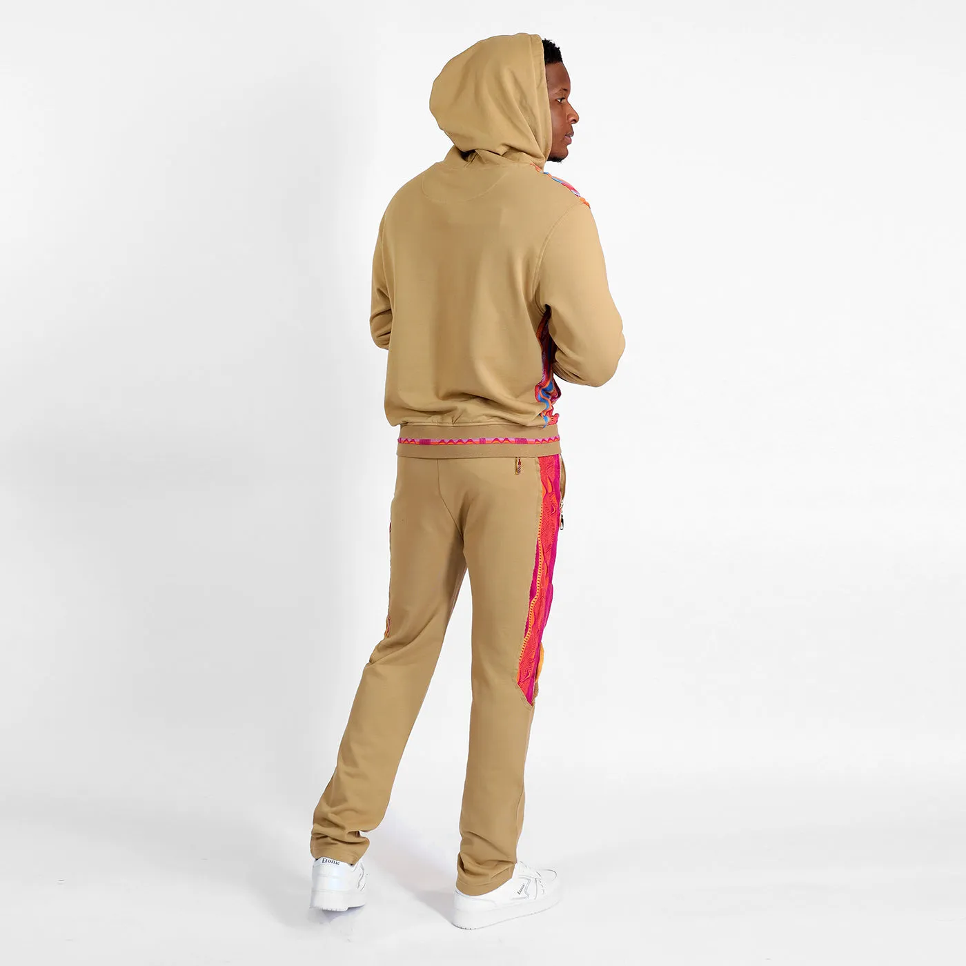 New -COOGI Sweater Pieced Jogger In Khaki