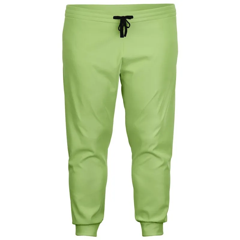 Pastel Warm Green Joggers | Unisex | with PLUS sizes | Bright Pastel Warm Green | C30M0Y60K0