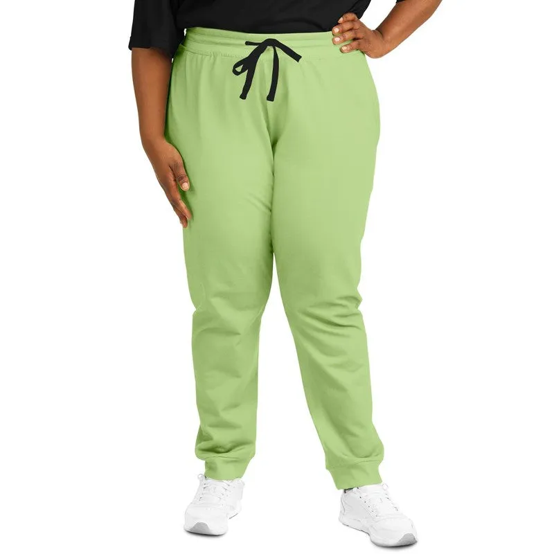 Pastel Warm Green Joggers | Unisex | with PLUS sizes | Bright Pastel Warm Green | C30M0Y60K0