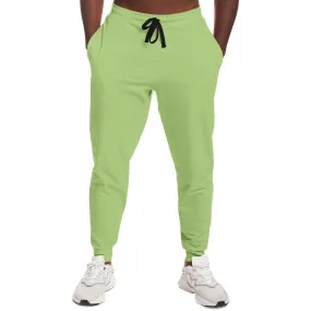 Pastel Warm Green Joggers | Unisex | with PLUS sizes | Bright Pastel Warm Green | C30M0Y60K0