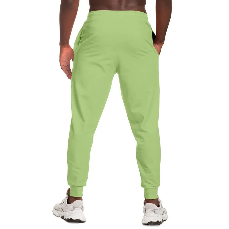 Pastel Warm Green Joggers | Unisex | with PLUS sizes | Bright Pastel Warm Green | C30M0Y60K0