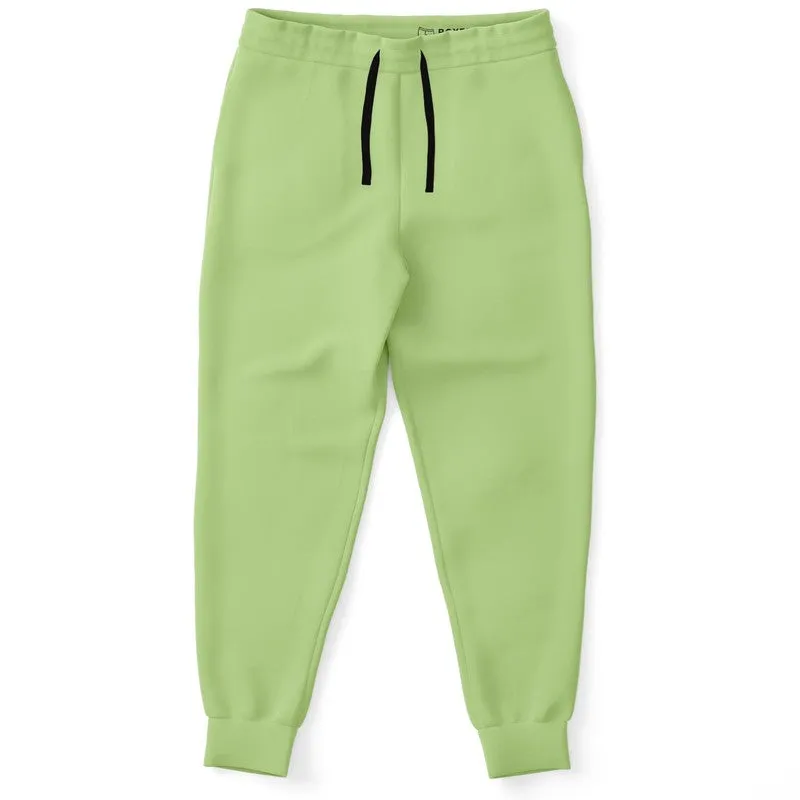 Pastel Warm Green Joggers | Unisex | with PLUS sizes | Bright Pastel Warm Green | C30M0Y60K0