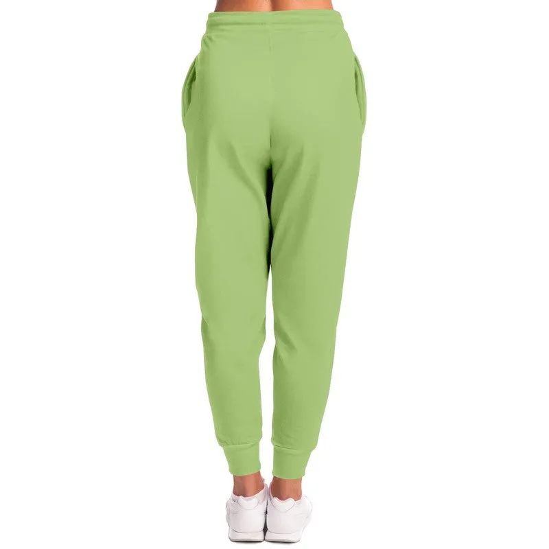 Pastel Warm Green Joggers | Unisex | with PLUS sizes | Bright Pastel Warm Green | C30M0Y60K0