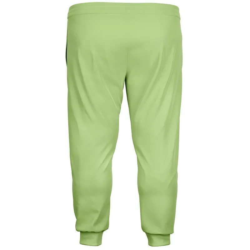 Pastel Warm Green Joggers | Unisex | with PLUS sizes | Bright Pastel Warm Green | C30M0Y60K0
