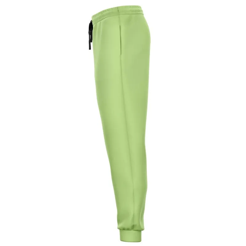 Pastel Warm Green Joggers | Unisex | with PLUS sizes | Bright Pastel Warm Green | C30M0Y60K0