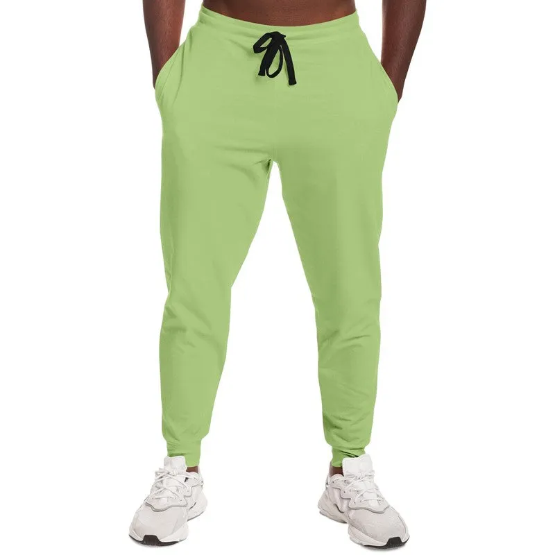 Pastel Warm Green Joggers | Unisex | with PLUS sizes | Bright Pastel Warm Green | C30M0Y60K0