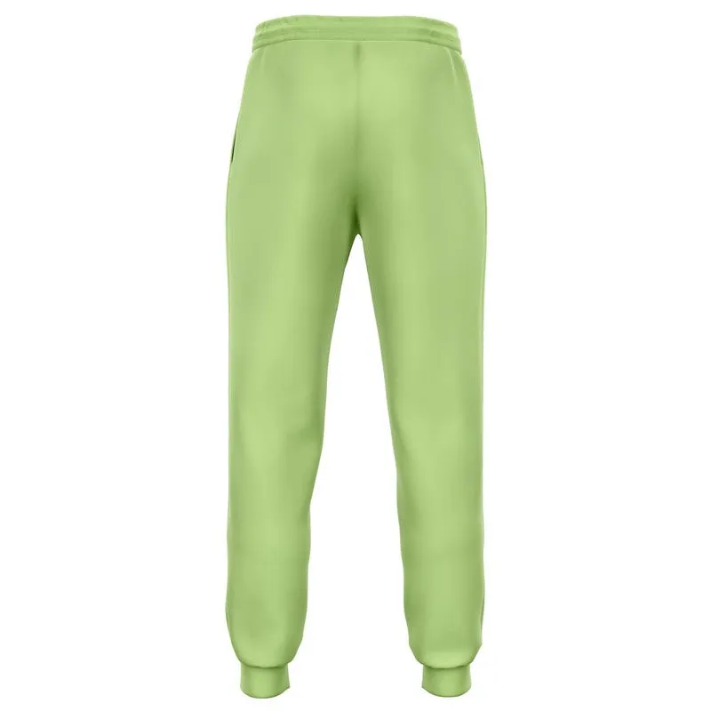 Pastel Warm Green Joggers | Unisex | with PLUS sizes | Bright Pastel Warm Green | C30M0Y60K0