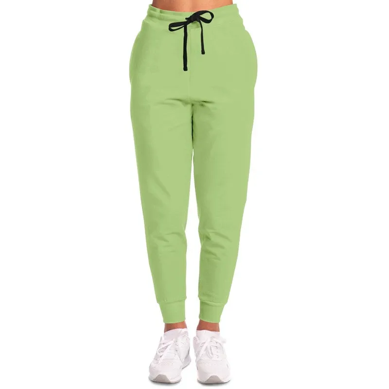 Pastel Warm Green Joggers | Unisex | with PLUS sizes | Bright Pastel Warm Green | C30M0Y60K0