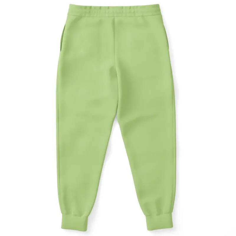 Pastel Warm Green Joggers | Unisex | with PLUS sizes | Bright Pastel Warm Green | C30M0Y60K0