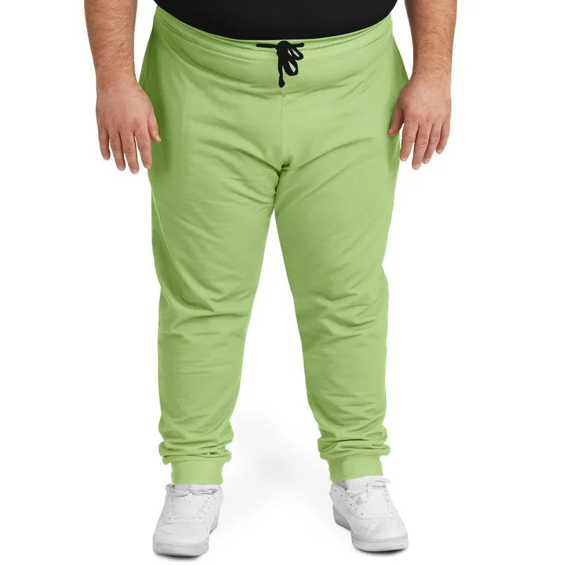 Pastel Warm Green Joggers | Unisex | with PLUS sizes | Bright Pastel Warm Green | C30M0Y60K0