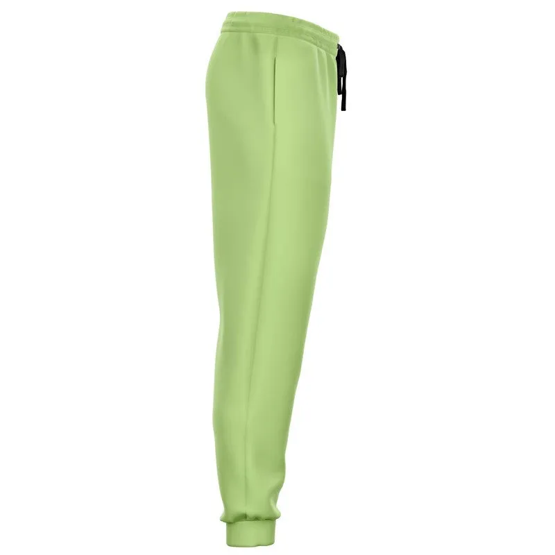 Pastel Warm Green Joggers | Unisex | with PLUS sizes | Bright Pastel Warm Green | C30M0Y60K0