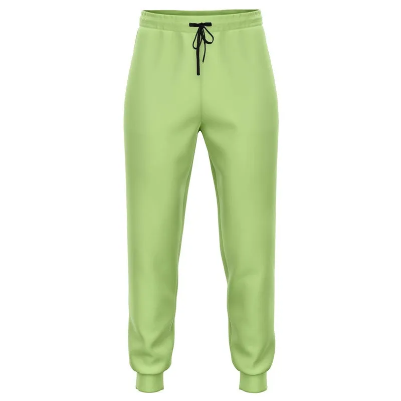 Pastel Warm Green Joggers | Unisex | with PLUS sizes | Bright Pastel Warm Green | C30M0Y60K0