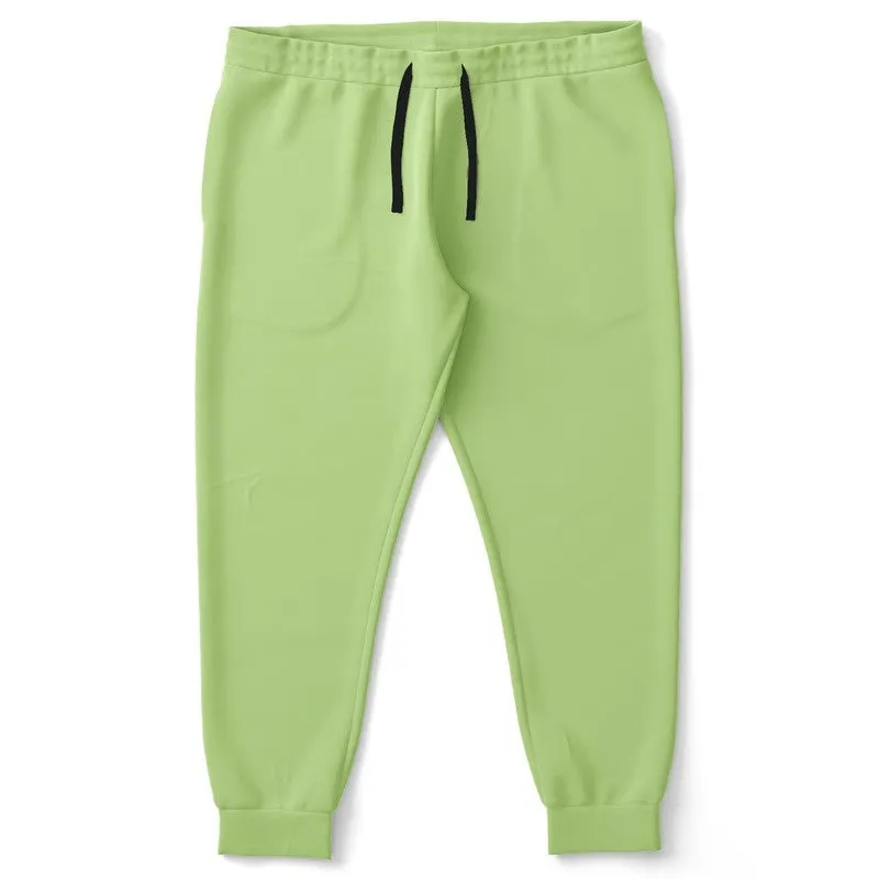 Pastel Warm Green Joggers | Unisex | with PLUS sizes | Bright Pastel Warm Green | C30M0Y60K0